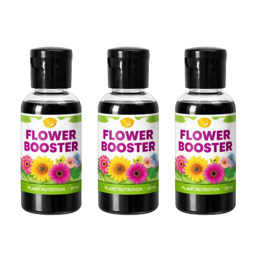 Flower Bloom Booster Liquid, Organic Flower Bloom Liquid Fertilizer Enhancer Booster Enriched Essential for Heavy Bloom Healthy Growth, Bushy Flowers (50ml X 3)