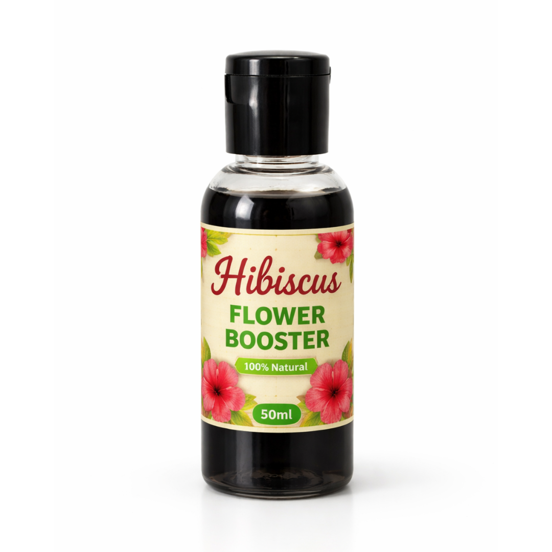Hibiscus Flower Bloom Booster Liquid Fertilizer | Organic Hibiscus Flowers Growth Booster Enhancer Promotes More Buds, Bigger & Vibrant Flowers | Enhances Continuous Blooming & Plant Health Pack Of 1 (50ml X 1)