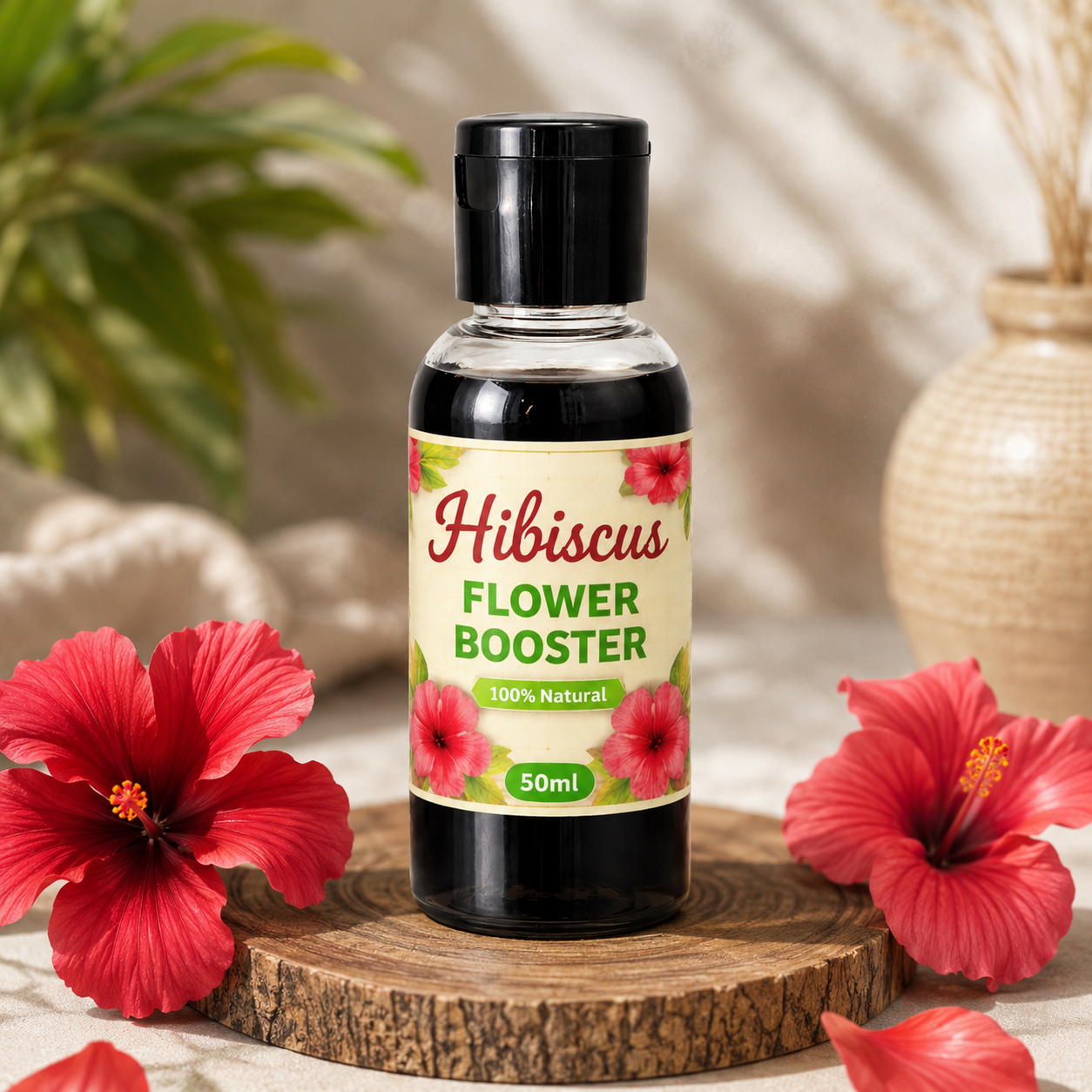 Hibiscus Flower Bloom Booster Liquid Fertilizer | Organic Hibiscus Flowers Growth Booster Enhancer Promotes More Buds, Bigger & Vibrant Flowers | Enhances Continuous Blooming & Plant Health Pack Of 1 (50ml X 1) - Image 4