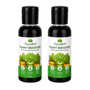 All Type Of Succulent Plant Booster for Speed Growth Pack (2 x 50 ml) | All Type Of Succulent Plant Growth Booster Liquid & Organic All Type Of Succulent Plant Booster Liquid Fertilizer | Liquid Fertilizer for All Type Of Succulent Plants Home Garden (Pack Of 2)