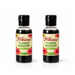 Hibiscus Flower Bloom Booster Liquid Fertilizer | Organic Hibiscus Flowers Growth Booster Enhancer Promotes More Buds, Bigger & Vibrant Flowers | Enhances Continuous Blooming & Plant Health Pack Of 2 (50ml X 2)