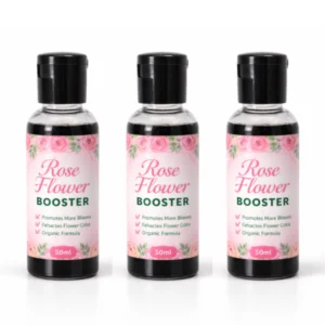 Rose Flower Bloom Booster Liquid Fertilizer | Organic Rose Flowers Growth Booster Enhancer Promotes More Buds, Bigger & Vibrant Flowers | Enhances Continuous Blooming & Plant Health Pack Of 3 (50ml X 3)