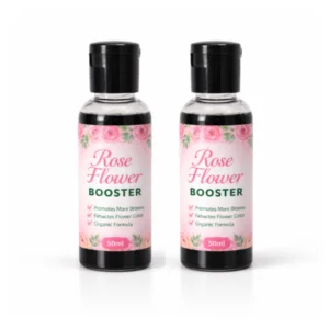 Rose Flower Bloom Booster Liquid Fertilizer | Organic Rose Flowers Growth Booster Enhancer Promotes More Buds, Bigger & Vibrant Flowers | Enhances Continuous Blooming & Plant Health Pack Of 2 (50ml X 2)